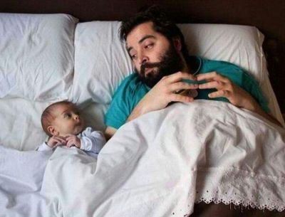 عکس های خنده دار و جالب پدر و پسر